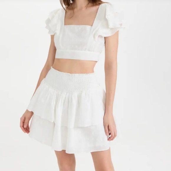 MINKPINK - Whitewash Miniskirt & Crop Top, 2 pices, XS - Picture 11 of 16